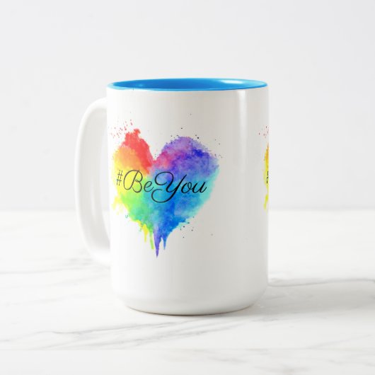 お前は何を言ってる？ ツートーンマグカップ (正面左)