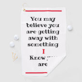 お前は信じとんと知ってユーモアのあるいる ゴルフタオル (インサイチュ)