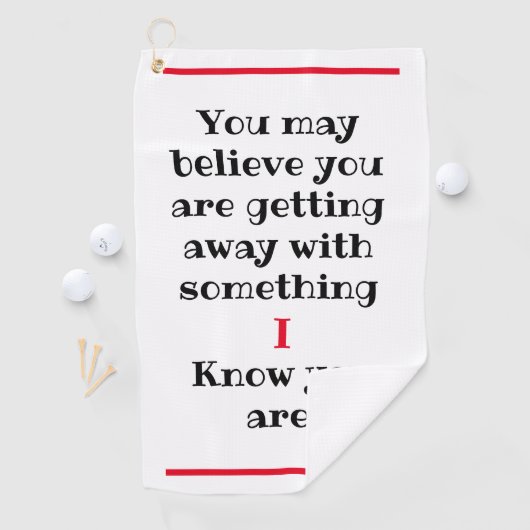 お前は信じとんと知ってユーモアのあるいる ゴルフタオル (インサイチュ)