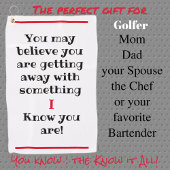 お前は信じとんと知ってユーモアのあるいる ゴルフタオル