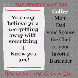 お前は信じとんと知ってユーモアのあるいる ゴルフタオル