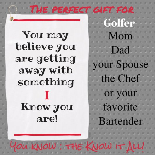 お前は信じとんと知ってユーモアのあるいる ゴルフタオル