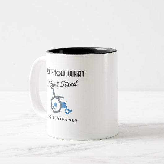 お前は俺が耐えられない重大なハンディキャップを知っている ツートーンマグカップ (正面左)