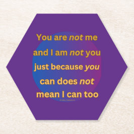 「お前は俺じゃない」考え詩引用文 ペーパーコースター