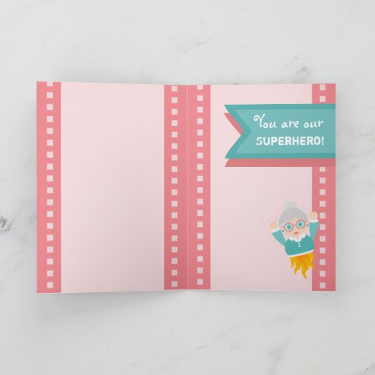 お前は俺たちのスーパーヒーローのおばあちゃんだ!バはっきりしたージョン カード (内部)