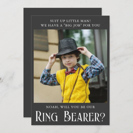 お前は俺たちのリングや輪持参人か？フォトカード 招待状 (正面/裏面)