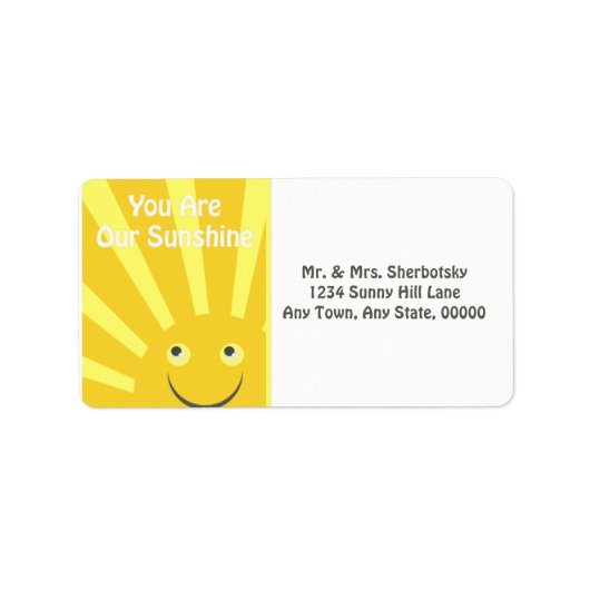 お前は俺たちの太陽だ ラベル (正面)