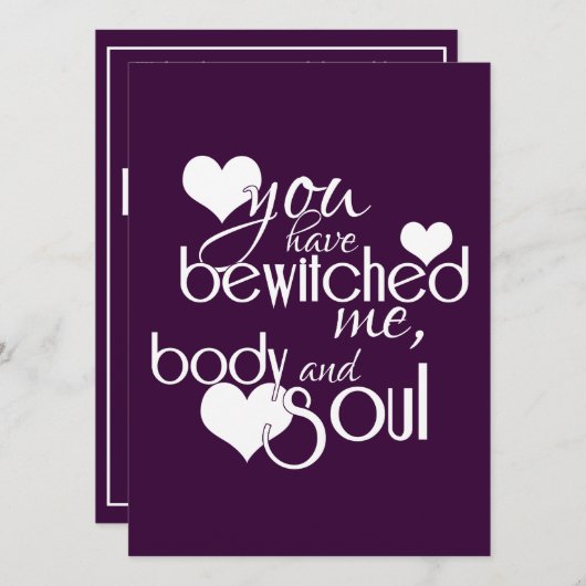 お前は俺と体と魂に 招待状 (正面/裏面)