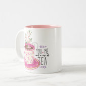 お前は俺と紅茶引用文 ツートーンマグカップ (正面左)