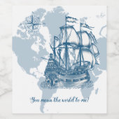 お前は俺にとって世界を意味するヴィンテージ ワインラベル (シングルラベル)