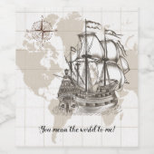 お前は俺にとって世界を意味するヴィンテージ ワインラベル (シングルラベル)