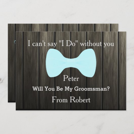 お前は俺のグルームスマンの弓になるか 招待状 (正面/裏面)