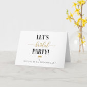 お前は俺のグルームスマン金ゴールドレッツブライダルパーティ カード (黄色い花)