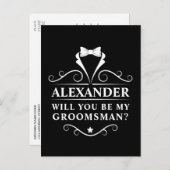 お前は俺のグルームマンタキシード・タイ・ブラックになれ ポストカード (正面/裏面)