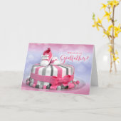 お前は俺のゴッドファーザー・ピンクとパープルケーキか カード (黄色い花)