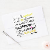 お前は俺のサンシャインだ俺の唯一のサンシャイン スクエアシール (封筒)