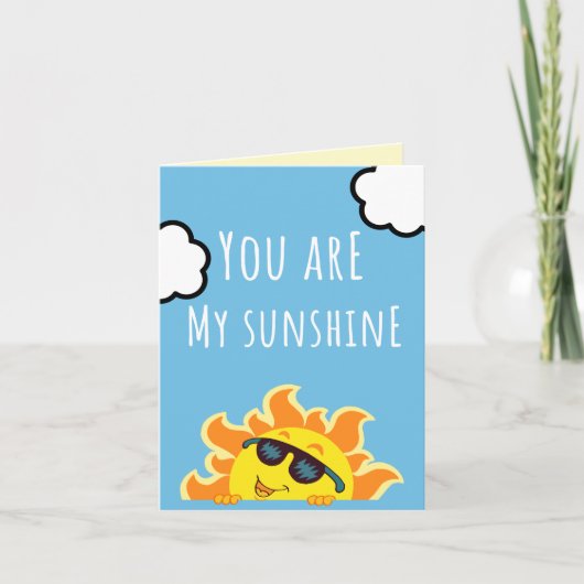 「お前は俺のサンシャインだ」サンイラストレーション |かわいい空 サンキューカード (正面)