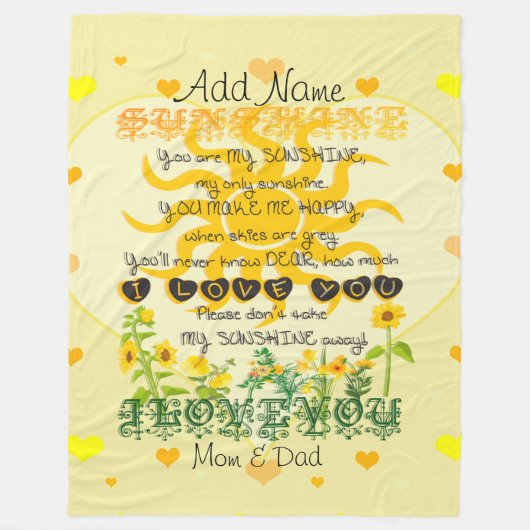 お前は俺のサンシャインだ フリースブランケット (正面)