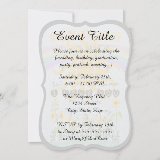 お前は俺のサンシャインだ 招待状 (正面)