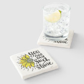 お前は俺のサンシャインサンフラワーだ ストーンコースター (横)