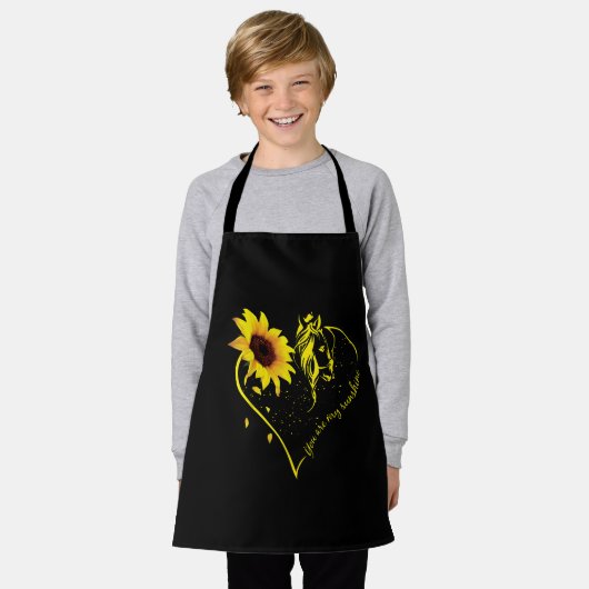 お前は俺のサンシャインサンフラワーで馬だ エプロン (着用した状態)