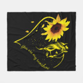 お前は俺のサンシャインサンフラワーで馬だ フリースブランケット (正面(横))