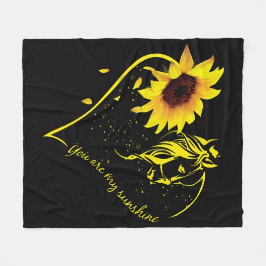 お前は俺のサンシャインサンフラワーで馬だ フリースブランケット (正面(横))