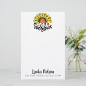 お前は俺のサンシャインサンフラワーパーソナライズされただ 便箋 (スタンド正面)