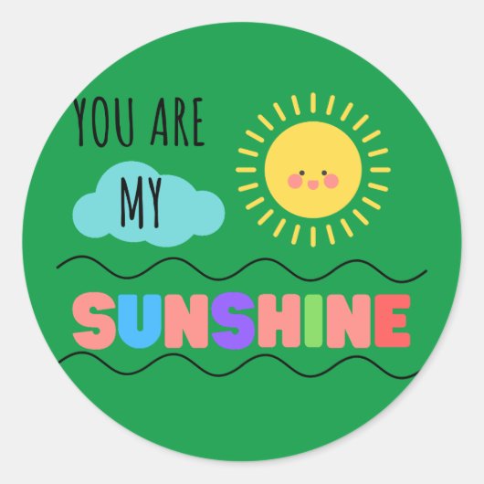お前は俺のサンシャインステッカーだ ラウンドシール (正面)