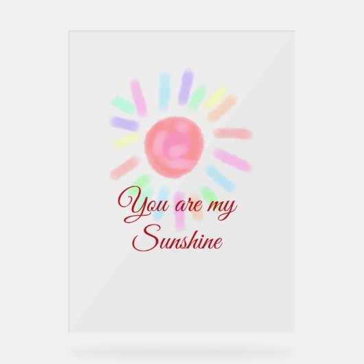 お前は俺のサンシャインレッドカラフル水彩練り粉だ アクリルサイン (正面)