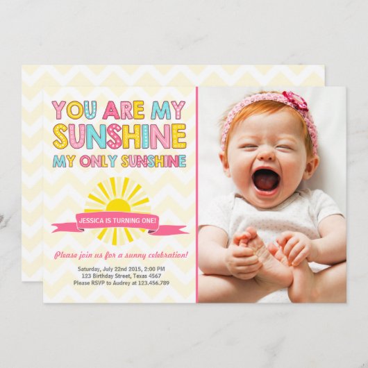 お前は俺のサンシャイン誕生日の招待娘だ 招待状 (正面/裏面)