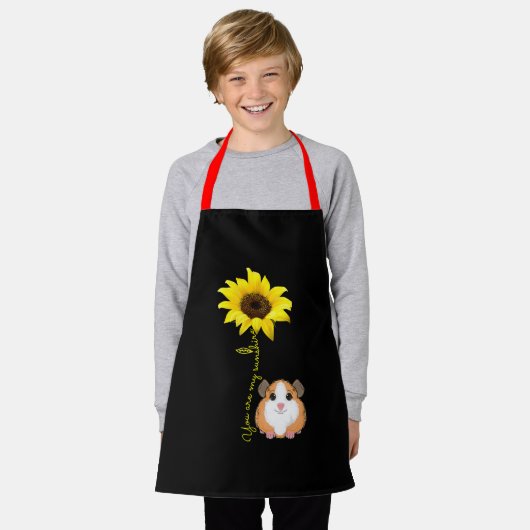 『お前は俺のサンシャイン・ヒマワリモルモット』 エプロン (着用した状態)