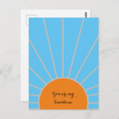 「お前は俺のサンシャイン」ブルーとオレンジ ポストカード (正面/裏面)