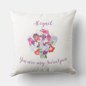 お前は俺のスイートピーパーソナライズされたクッションだ クッション (裏面)