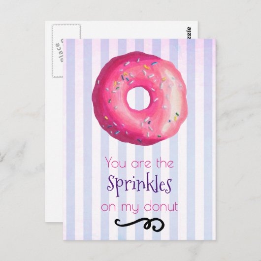 お前は俺のドーナツのピンクのドーナツに振りかける ポストカード (正面/裏面)