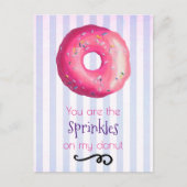 お前は俺のドーナツのピンクのドーナツに振りかける ポストカード (正面)