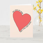 お前は俺のハートを盗んだぞおもしろい カード (黄色い花)