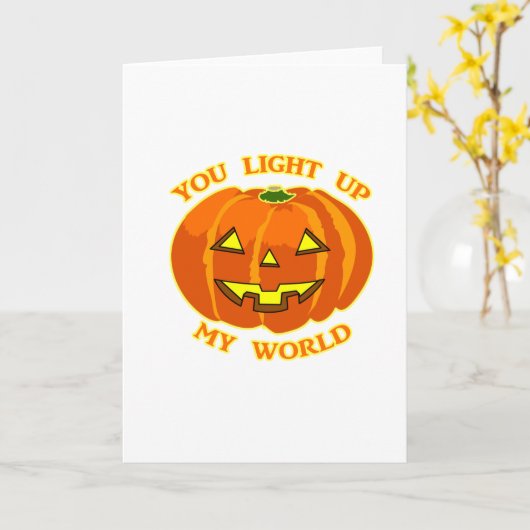 『お前は俺の世界のハロウィーン・カボチャに光を当てる』 カード (黄色い花)