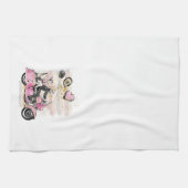 お前は俺の世界を揺れ動かす |カップルのオートバイ昇華 キッチンタオル (横)