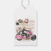 お前は俺の世界を揺れ動かす |カップルのオートバイ昇華 ギフトタグ (裏面)