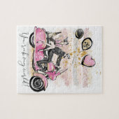 お前は俺の世界を揺れ動かす |カップルのオートバイ昇華 ジグソーパズル (横)