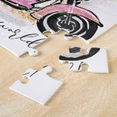 お前は俺の世界を揺れ動かす |カップルのオートバイ昇華 ジグソーパズル (側面)