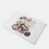 お前は俺の世界を揺れ動かす |カップルのオートバイ昇華 ドアマット (アングル)