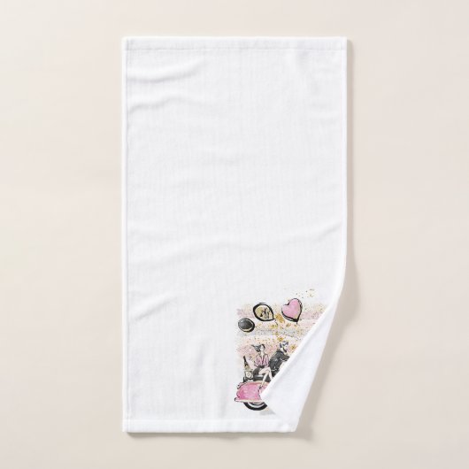 お前は俺の世界を揺れ動かす |カップルのオートバイ昇華 バスタオルセット (ハンドタオル)