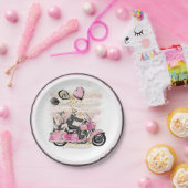 お前は俺の世界を揺れ動かす |カップルのオートバイ昇華 ペーパープレート (パーティー)