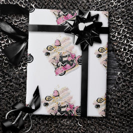 お前は俺の世界を揺れ動かす |カップルのオートバイ昇華 ラッピングペーパー