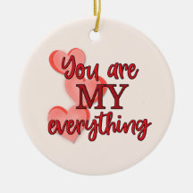 「お前は俺の全てだ」ピンクと赤いハート