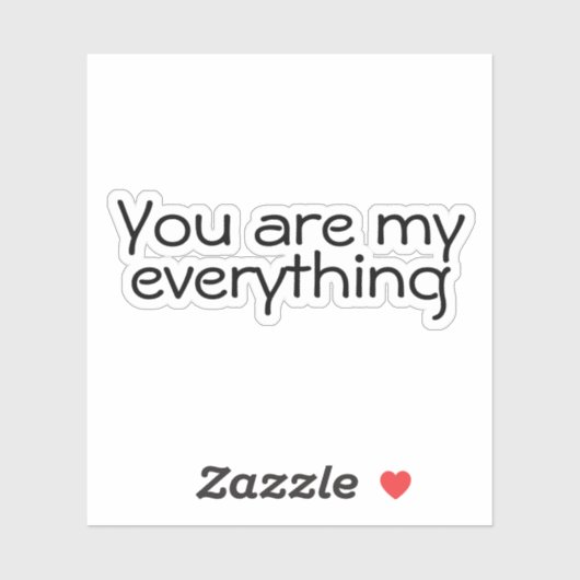 お前は俺の全てだ"愛引用文 シール (シート)