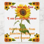 お前は俺の太陽だ俺はお前のヒマワリだ ワインラベル (シングルラベル)