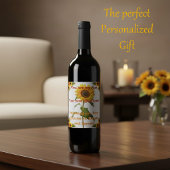 お前は俺の太陽だ俺はお前のヒマワリだ ワインラベル